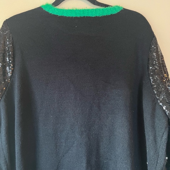 NEW Merry & Bright Ugly Sweater Christmas Rock the Bells PlusSize 2X Sequin Lama - Picture 10 of 14